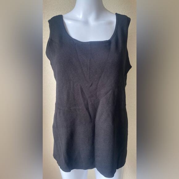 Whisper Knit Louis Dell’Olio | Women's Black Soft Stretchy Tank Top | Medium - Picture 1 of 3